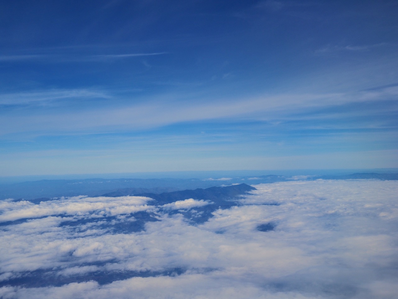 mountains from the airplane