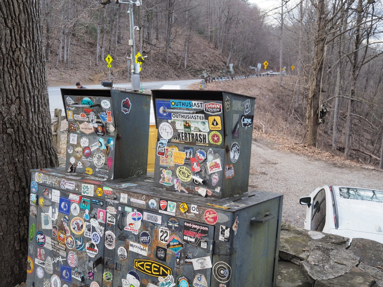 the original hiker trash sticker